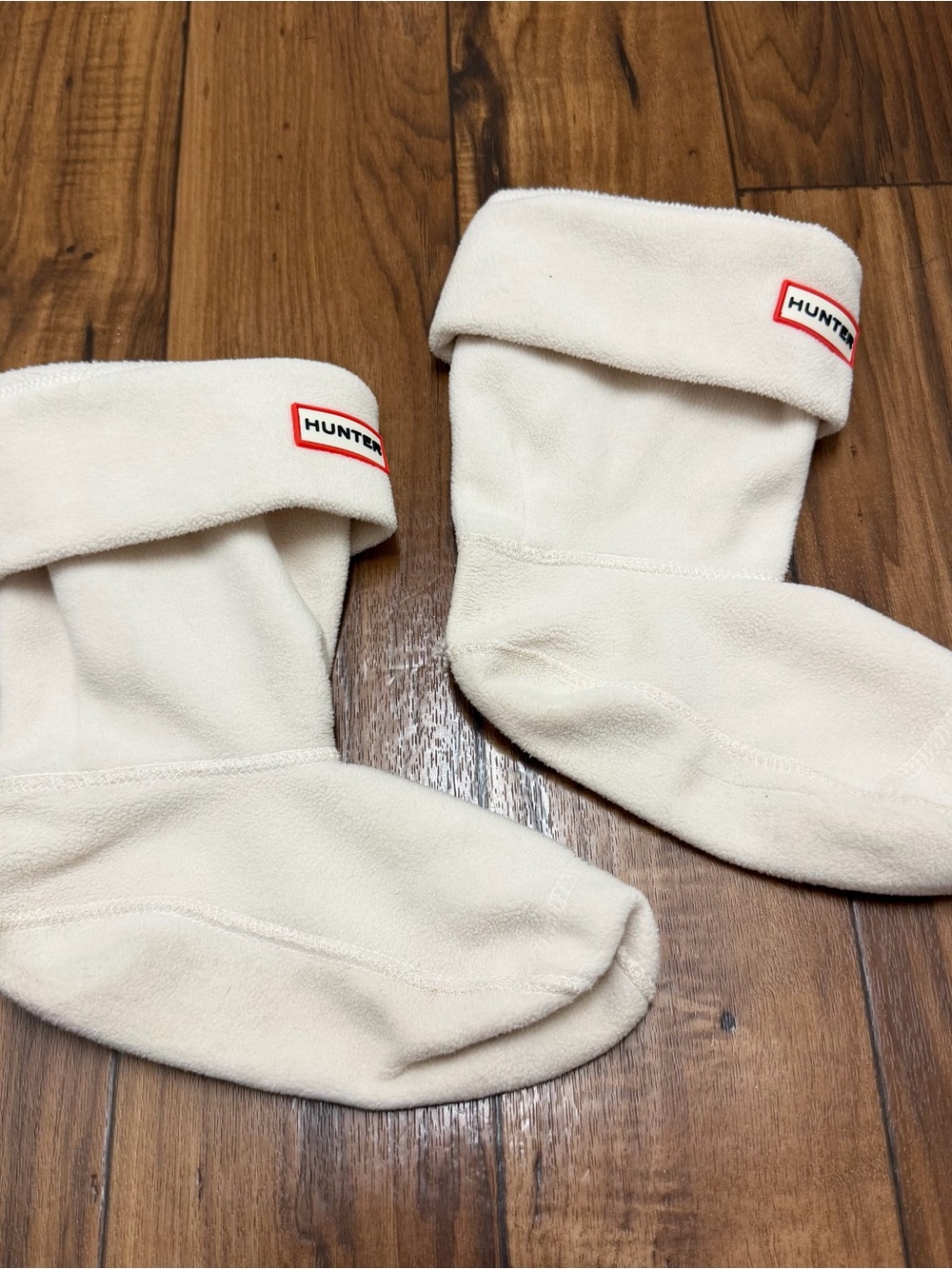 Hunter Original Tall Boot Fleece Liners Cream White Pair Size Medium